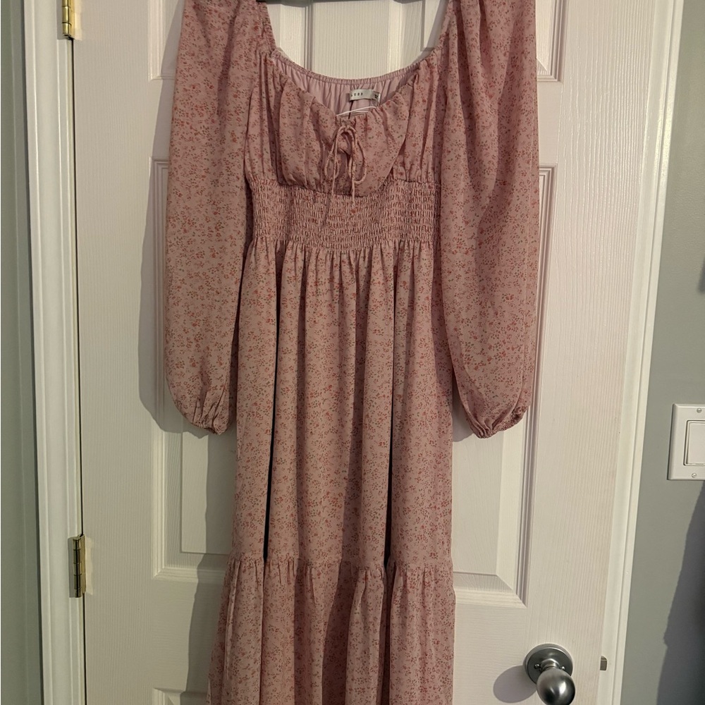 Lush Pink Floral Dress
